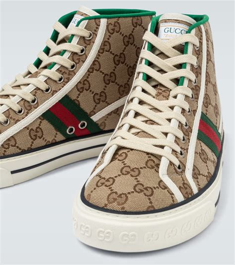 gucci negro tenis|gucci tennis 1977 high top.